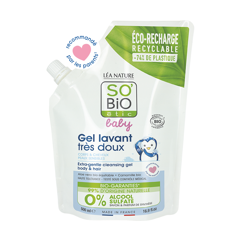 Eco-pack Gel lavant très doux bébé – 500ml